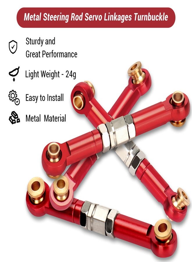 daitoku Metal Steering Rod Servo Linkages Turnbuckle for MJX Hyper Go H16BM H16GT H16DR 16207 16208 16209 16210 1/16 RC Car Upgrade Parts - Image 2